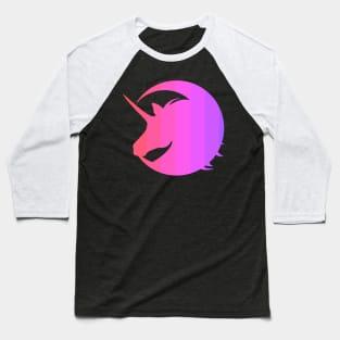 Bubblegum Unicorn Moon Baseball T-Shirt